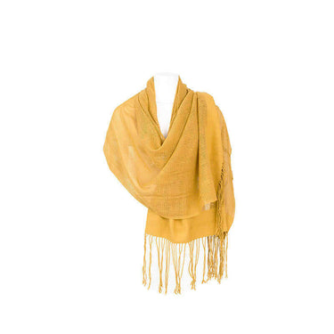 Shawl Yellow Ochre - Beautiful, Fairtrade and Sustainable - Quetzal Artisan