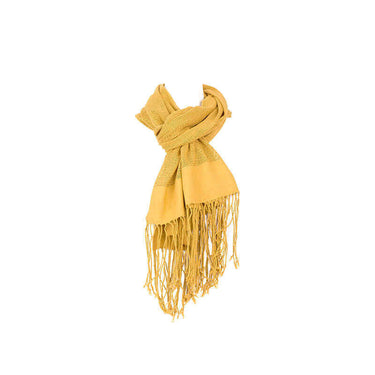 Shawl Yellow Ochre - Beautiful, Fairtrade and Sustainable - Quetzal Artisan
