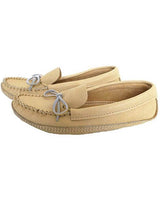 Moccasins Natural Moosehide - Mens Slippers - Made in Canada - Quetzal Artisan