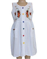 Cotton Dress Red Pansies 10 - Age 3-4 years - Pretty & Fair - Quetzal Artisan