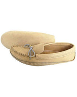 Moccasins Natural Moosehide - Mens Slippers - Made in Canada - Quetzal Artisan