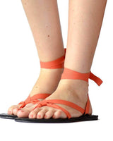 Sandals Coral - Cotton Straps - Beads Accessory - Fairtrade - Quetzal Artisan