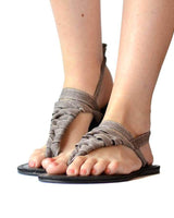 Sandals Black Sand - Cotton Straps - Handmade and Fairtrade - Quetzal Artisan