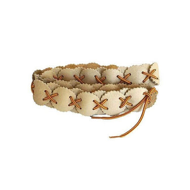 Belt Natural Mooshide - Native Design Handcrafted in Canada - Quetzal Artisan