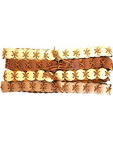 Belt Brown Mooshide - Native Design - Handmade in Canada - Quetzal Artisan