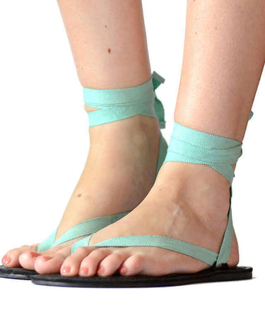 Aqua Sandals - Cotton Straps + Accessory - Fairtrade Saldals - Quetzal Artisan