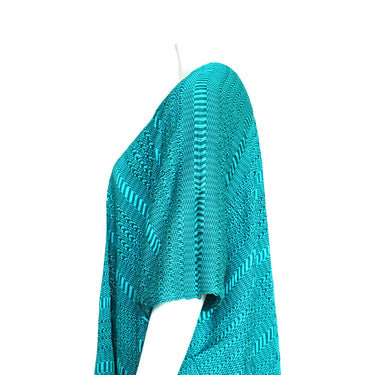 Aquamarine Summer Poncho - Natural Dyed Cotton Tunic - Quetzal Artisan
