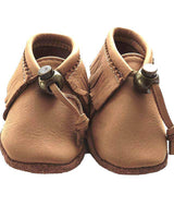 Baby Moccasins Bear Paw - Hiawatha Mooshide Babies Slippers - Quetzal Artisan