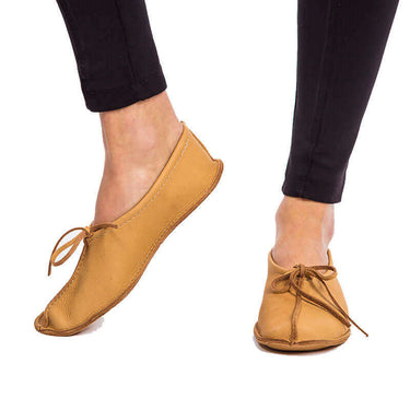 Ballerina Brown Moosehide - Soft and Supple Womens Slippers - Quetzal Artisan