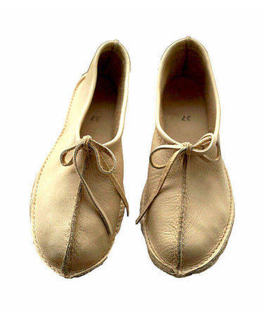 Ballerina Cream Mooshide - Soft and Supple Hiawatha Slippers - Quetzal Artisan