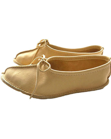 Ballerina Cream Mooshide - Soft and Supple Hiawatha Slippers - Quetzal Artisan