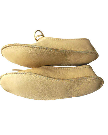 Ballerina Cream Mooshide - Soft and Supple Hiawatha Slippers - Quetzal Artisan