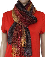 Bamboo Scarf Autumn - With Ribbon - Beautiful and Fairtrade - Quetzal Artisan