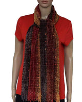 Bamboo Scarf Autumn - With Ribbon - Beautiful and Fairtrade - Quetzal Artisan