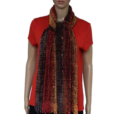 Bamboo Scarf Autumn - With Ribbon - Beautiful and Fairtrade - Quetzal Artisan