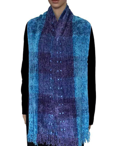 Bamboo Scarf Celestial Blue - Organic Bamboo - Mooi & Fairtrade - Quetzal Artisan