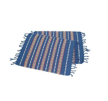 Blue Placemats - Set 6 - Cotton - Beautiful and Fairtrade - Quetzal Artisan