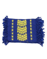 Blue Yellow Coasters - Set of 6 Handmade of Cotton Fairtrade - Quetzal Artisan