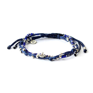 Bracelet Blue Smile - 2 strands - Handmade and Fairtrade - Quetzal Artisan