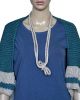 Bolero Scarf Blue Ocean - Crochet Necklace - Stylish and Warm - Quetzal Artisan