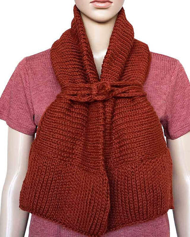 Bolero Scarf Bordeaux - Knitted Necklace - Stylish and Warm - Quetzal Artisan