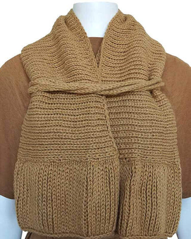 Bolero Scarf Mustard - Knitted Necklace - Stylish and Warm - Quetzal Artisan