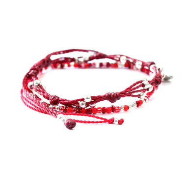 Bracelet Red Smile - 2 strands - Beautiful and Fairtrade - Quetzal Artisan