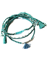 Bracelet Turquoise - 3 strands - Handmade and Fairtrade - Quetzal Artisan