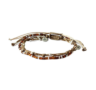 Bracelet Brown Smile - 2 strands - Beautiful and Fairtrade - Quetzal Artisan