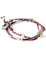 Bracelet Burgundy - 2 strands - Handmadel and Fairtrade - Quetzal Artisan