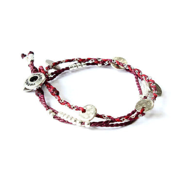 Bracelet Burgundy - 2 strands - Handmadel and Fairtrade - Quetzal Artisan