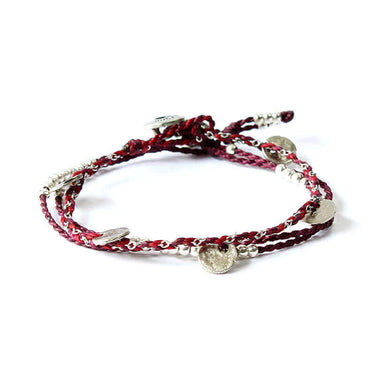 Bracelet Burgundy - 2 strands - Handmadel and Fairtrade - Quetzal Artisan