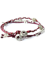 Bracelet Burgundy - 2 strands - Handmadel and Fairtrade - Quetzal Artisan