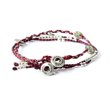 Bracelet Burgundy - 2 strands - Handmadel and Fairtrade - Quetzal Artisan