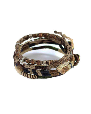 Bracelet Earth Brown - For Men - Handmade and Fairtrade - Quetzal Artisan