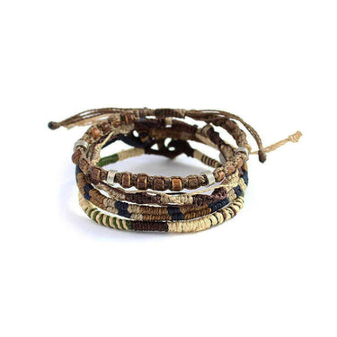 Bracelet Earth Brown - For Men - Handmade and Fairtrade - Quetzal Artisan