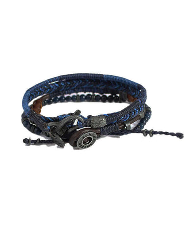 Bracelet Earth Blue - For Men - Beautiful and Fairtrade - Quetzal Artisan