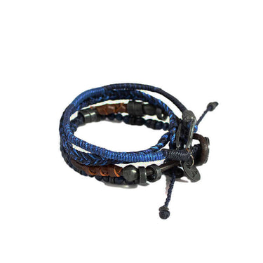 Bracelet Earth Blue - For Men - Beautiful and Fairtrade - Quetzal Artisan