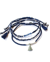 Bracelet Navy Blue - 3 strands - Handmade - Beautiful & Fair - Quetzal Artisan