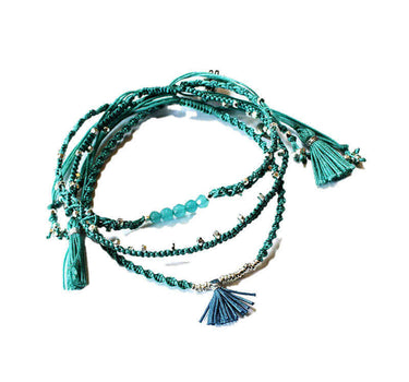 Bracelet Turquoise - 3 strands - Beautiful & Fairtrade - Quetzal Artisan