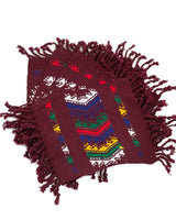 Chestnut Brown Coasters - Set of 6 Handmade of Cotton - Quetzal Artisan