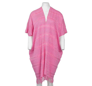 Cotton Poncho Rose - Natural Dyes, Ecofriendly & Fairtrade - Quetzal Artisan