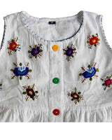 Cotton Dress Blue Moon 10 - Age 3-4 years - Lovely and Fair - Quetzal Artisan