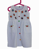 Cotton Dress Zinnias 8 - Ages 2-3 years - Pretty & Fairtrade - Quetzal Artisan