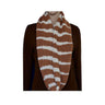 Cowl Scarf Cream Brown - Handmade - Alpaca Wool & Pima Cotton - Quetzal Artisan