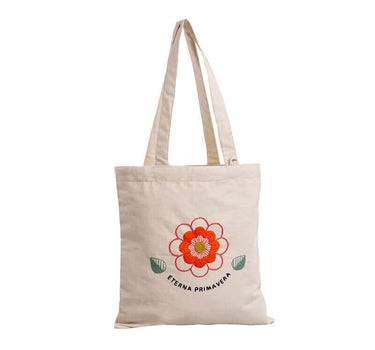 Eco Tote Bag Primavera - Ecru Cotton - Ecofriendly and Fair - Quetzal Artisan