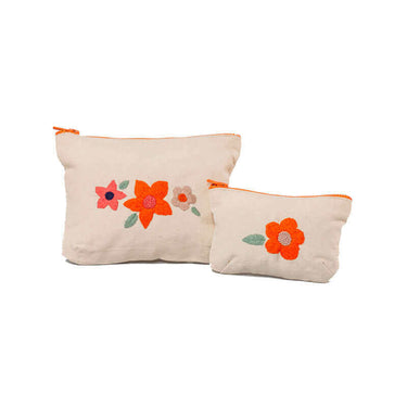 Eco Clutch Wild Flowers - Set with Portemonee - Fairtrade - Quetzal Artisan