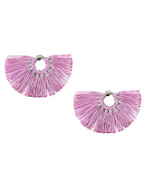 Fan Earrings Lavender - Handmade and Fairtrade Jewelry - Quetzal Artisan
