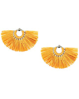 Fan Earrings Mustard - Handmade and Fairtrade Jewelry - Quetzal Artisan