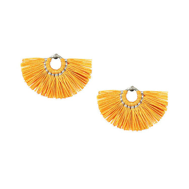 Fan Earrings Mustard - Handmade and Fairtrade Jewelry - Quetzal Artisan